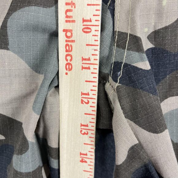 Stanley Cargo Shorts Mens 32 Camouflage Ripstop Multi Pocket Workwear Outdoor - Picture 9 of 16